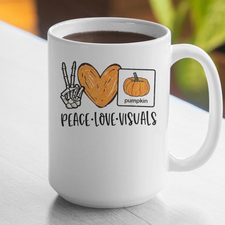 Peace Love Visuals Sped Teacher Pumpkin Skeleton Halloween Graphic Print Coffee Mug, funny gift Peace Love Visuals Sped Teacher Pumpkin Skeleton Halloween Graphic Print Coffee Mug, funny gift