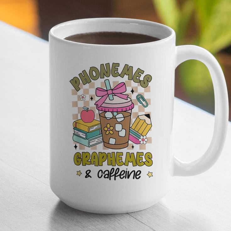 Phonemes Graphemes Caffeine Back To School Reading Teacher Graphic Print Coffee Mug, funny gift Phonemes Graphemes Caffeine Back To School Reading Teacher Graphic Print Coffee Mug, funny gift