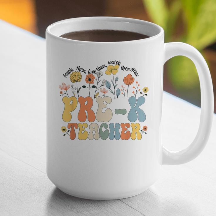 Pre-k Teacher Appreciation Teaching Wildflowers Graphic Print Coffee Mug, funny gift