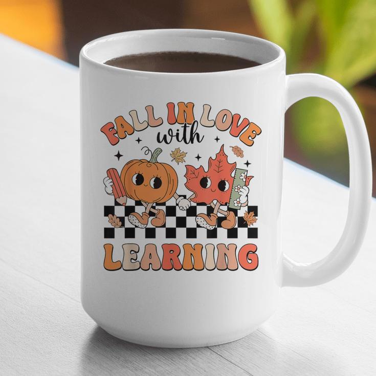 Retro Fall In Love With Learning Autumn Pumpkin Teacher Graphic Print Coffee Mug, funny gift Retro Fall In Love With Learning Autumn Pumpkin Teacher Graphic Print Coffee Mug, funny gift