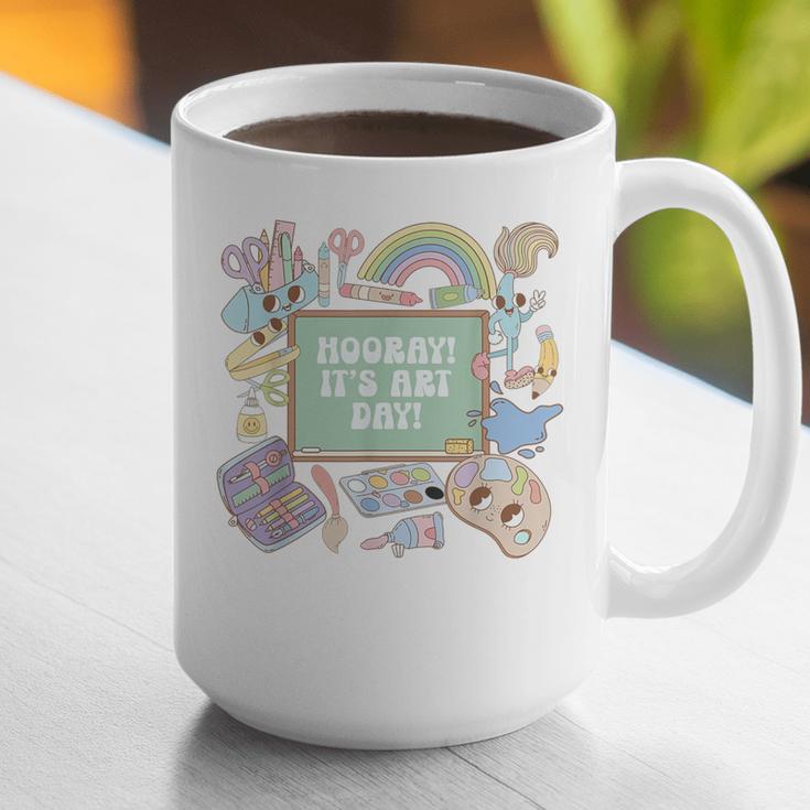 Retro Hooray It's Art Day Art Teacher Back To School Women Graphic Print Coffee Mug, funny gift Retro Hooray It's Art Day Art Teacher Back To School Women Graphic Print Coffee Mug, funny gift