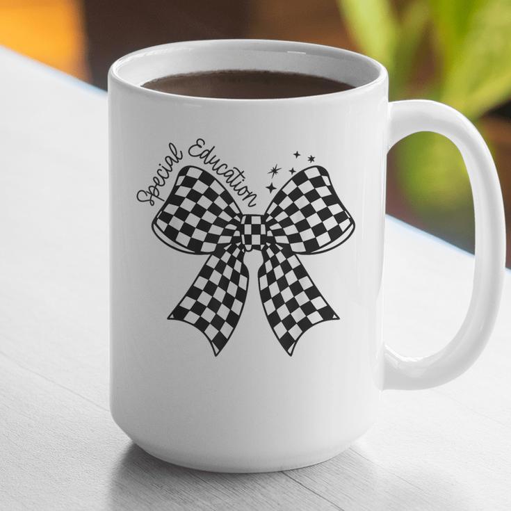 Retro Special Education Squad Coquette Bow SPED Teacher Graphic Print Coffee Mug, funny gift