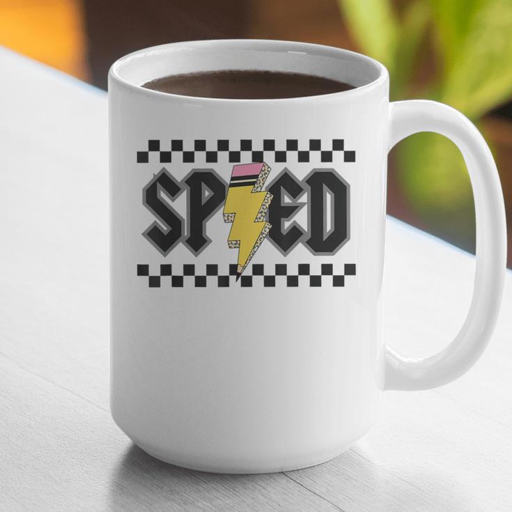 Retro SPED Teacher Pencil Lightning Bolt Back To School Graphic Print Coffee Mug, funny gift Retro SPED Teacher Pencil Lightning Bolt Back To School Graphic Print Coffee Mug, funny gift