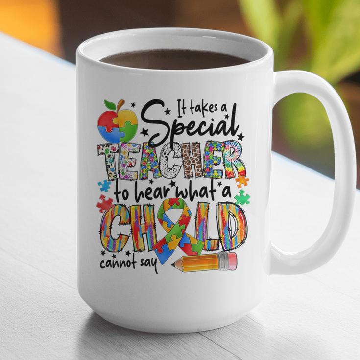 It Takes A Special Teacher To Hear What A Child Cannot Say Graphic Print Coffee Mug, funny gift