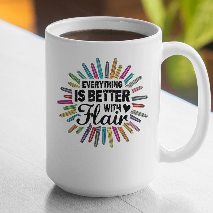 Teacher Flair Pen Art Lover School Supplies Graphic Print Coffee Mug, funny gift Teacher Flair Pen Art Lover School Supplies Graphic Print Coffee Mug, funny gift