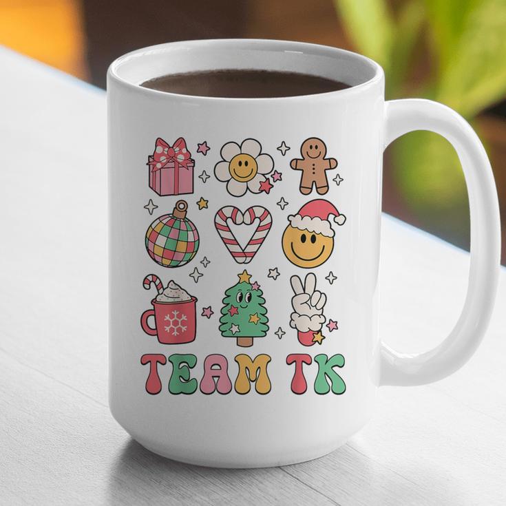 Team TK Teacher Christmas Groovy Smile Face Girl Boy Kid TK Graphic Print Coffee Mug, Groovy Teacher Mugs, funny gift Team TK Teacher Christmas Groovy Smile Face Girl Boy Kid TK Graphic Print Coffee Mug, Groovy Teacher Mugs, funny gift