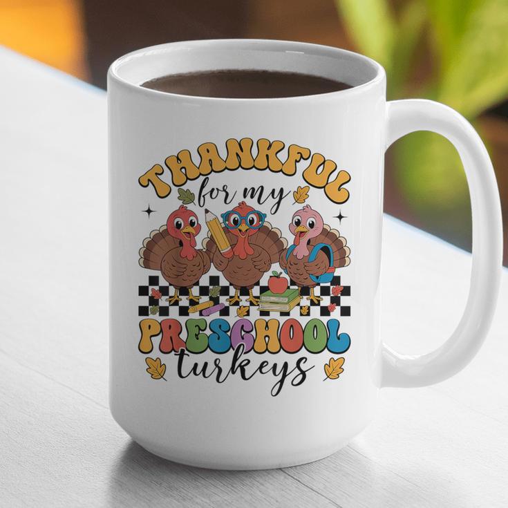 Thankful For My Preschool Turkeys Thanksgiving Teacher Fall Graphic Print Coffee Mug, funny gift Thankful For My Preschool Turkeys Thanksgiving Teacher Fall Graphic Print Coffee Mug, funny gift