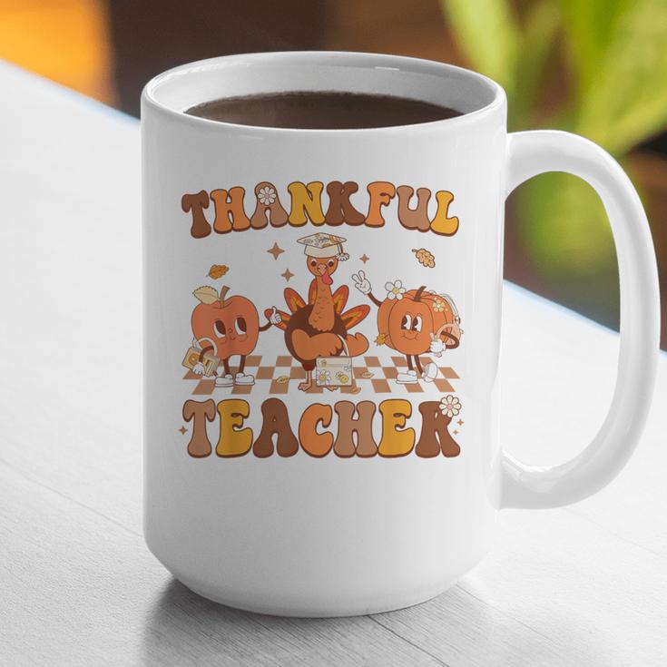 Thankful Teacher Retro Groovy Thanksgiving Fall Women Men Graphic Print Coffee Mug, Groovy Teacher Mugs, funny gift Thankful Teacher Retro Groovy Thanksgiving Fall Women Men Graphic Print Coffee Mug, Groovy Teacher Mugs, funny gift