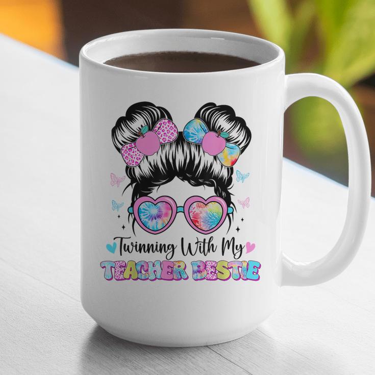 Twinning With My Teacher Bestie Twin Day Friends Teacher Graphic Print Coffee Mug, funny gift