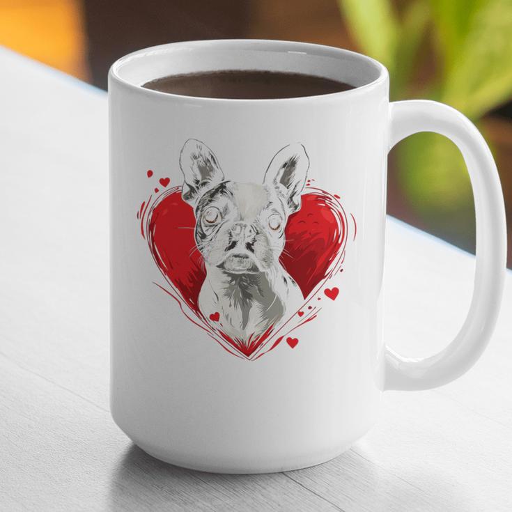 Valentine's Day Boston Terrier Dog Graphic Print Coffee Mug, funny gift