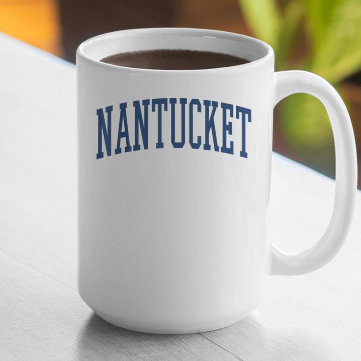 Varsity Grey Nantucket Graphic Print Coffee Mug, funny gift