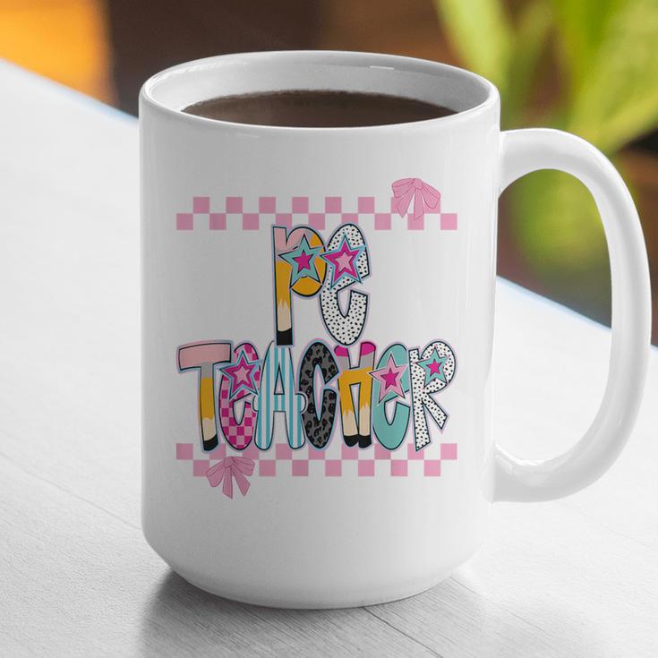 Women PE Teacher Back To School Physical Education Teacher Graphic Print Coffee Mug, Pe Teacher Mugs, funny gift