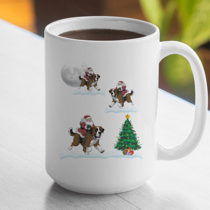 Xmas Lighting Tree Santa Riding Boston Terrier Christmas Graphic Print Coffee Mug, Boston Terrier Christmas Mugs, Boston Terrier Riding Mugs, funny gift