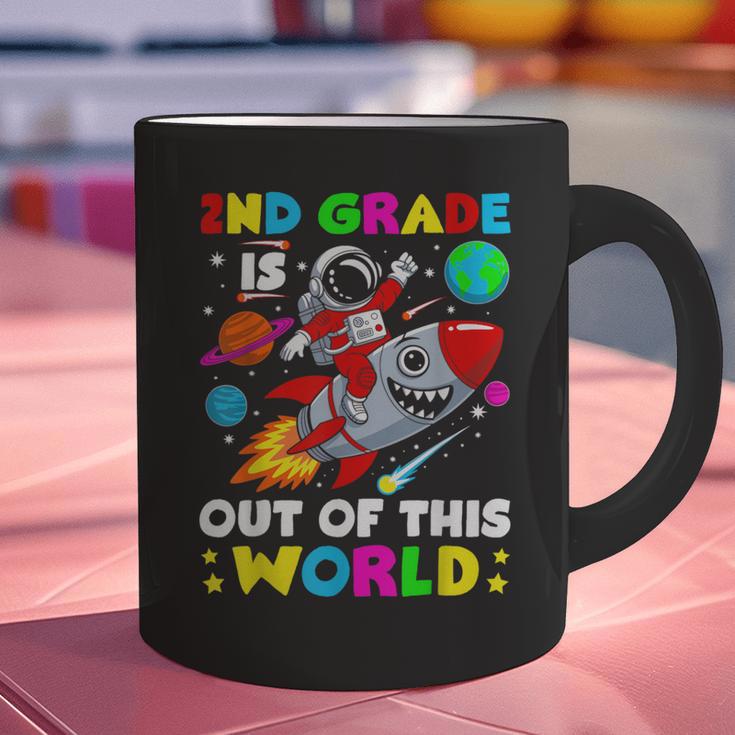2nd Grade Is Out Of This World Space Rocket Planets Teacher Graphic Print Coffee Mug, 2nd Grade Teacher Mugs, gift for family, gift for coworker