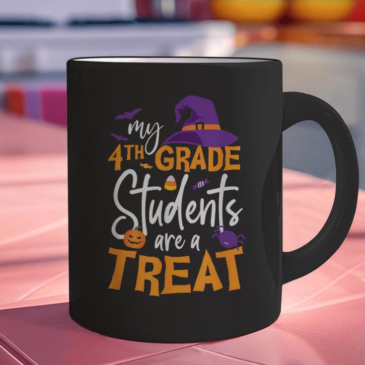 My 4th Grade Students Are a Treat Teacher Halloween Witch For Men Women Kids Graphic Print Coffee Mug, 4th Grade Teacher Mugs, gift for family, gift for coworker