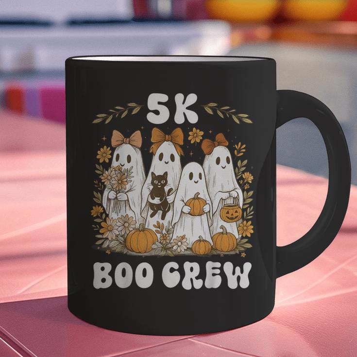 5K Boo Crew Halloween Teacher K5 Floral Ghost Trick Or Teach Graphic Print Coffee Mug, gift for family, gift for coworker 5K Boo Crew Halloween Teacher K5 Floral Ghost Trick Or Teach Graphic Print Coffee Mug, gift for family, gift for coworker