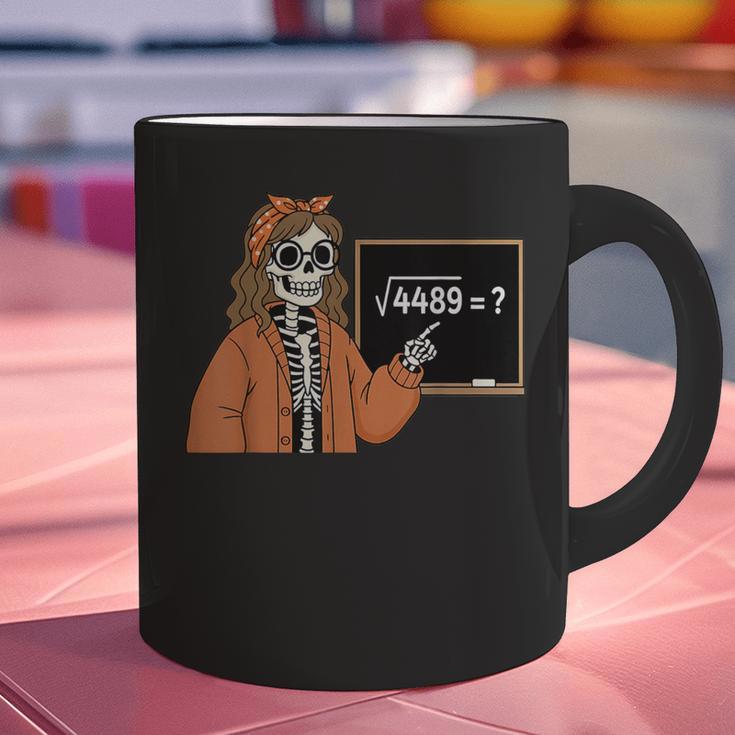 67 Math Teacher Skeleton Halloween Root 4489 Messy Bun Women Graphic Print Coffee Mug, gift for family, gift for coworker 67 Math Teacher Skeleton Halloween Root 4489 Messy Bun Women Graphic Print Coffee Mug, gift for family, gift for coworker