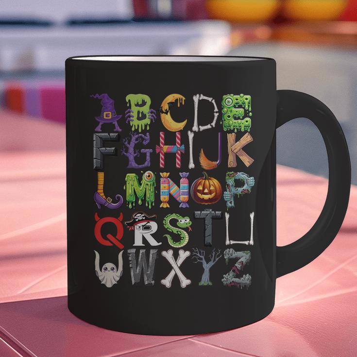 ABCs Alphabet Halloween Learning Kindergarten Teachers Graphic Print Coffee Mug, gift for family, gift for coworker ABCs Alphabet Halloween Learning Kindergarten Teachers Graphic Print Coffee Mug, gift for family, gift for coworker
