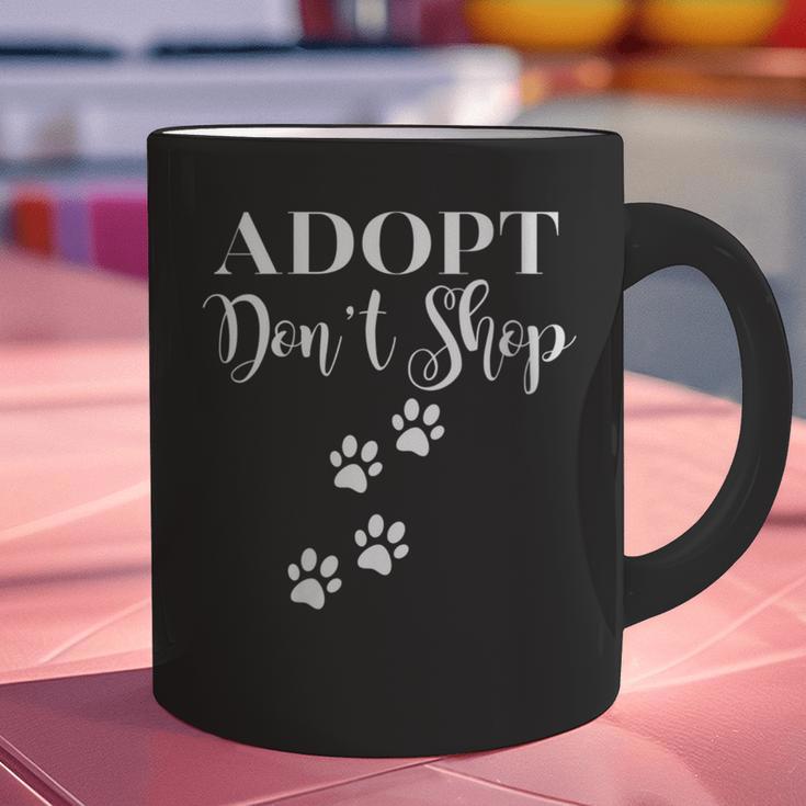 Adopt Animals Don't Shop For Them Graphic Print Coffee Mug, gift for family, gift for coworker