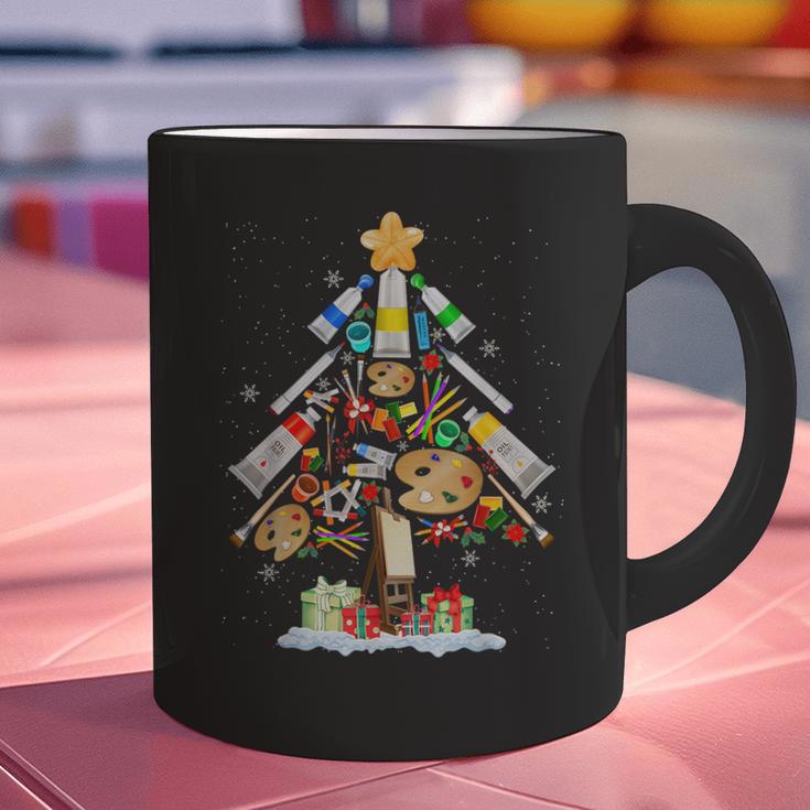 Art Christmas Tree Merry Christmas Artist Art Teacher Graphic Print Coffee Mug, gift for family, gift for coworker Art Christmas Tree Merry Christmas Artist Art Teacher Graphic Print Coffee Mug, gift for family, gift for coworker