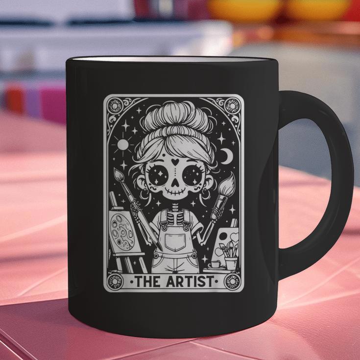Artist Tarot Card Skeleton Painter Art Teacher Witchy Graphic Print Coffee Mug, gift for family, gift for coworker Artist Tarot Card Skeleton Painter Art Teacher Witchy Graphic Print Coffee Mug, gift for family, gift for coworker