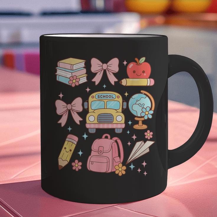 Back To School Coquette Teacher Women Girl Kindergarten PreK Graphic Print Coffee Mug, gift for family, gift for coworker Back To School Coquette Teacher Women Girl Kindergarten PreK Graphic Print Coffee Mug, gift for family, gift for coworker