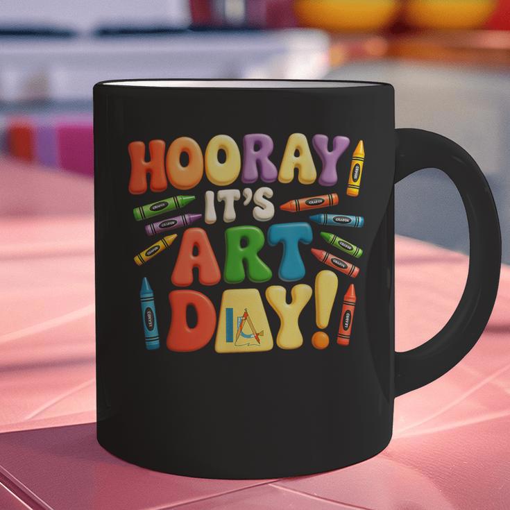 Back To School Hooray It's Art Day Art Teacher Artist Graphic Print Coffee Mug, gift for family, gift for coworker Back To School Hooray It's Art Day Art Teacher Artist Graphic Print Coffee Mug, gift for family, gift for coworker