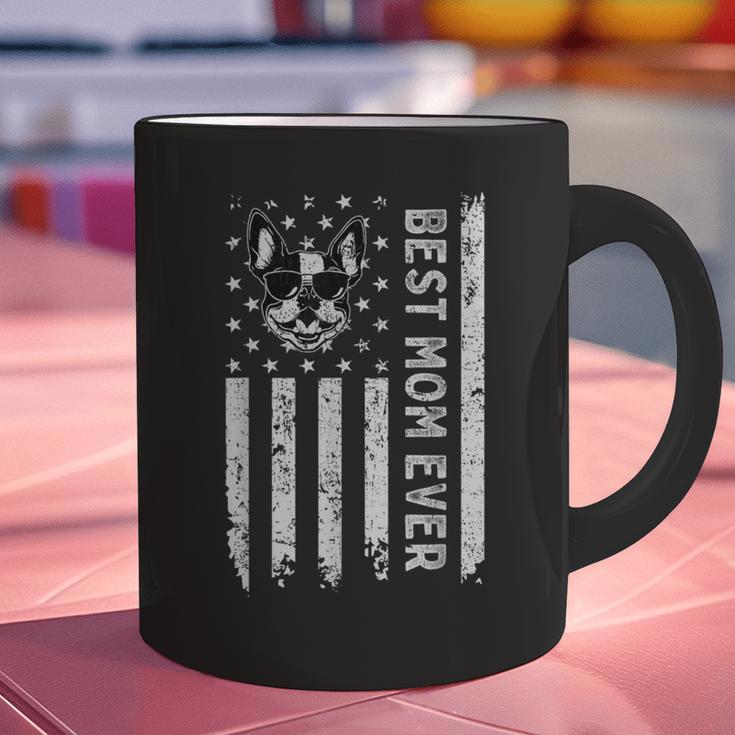 Best Boston Terrier Dog Mom Ever USA Flag For Men Women Kids Graphic Print Coffee Mug, Boston Terrier Mom Mugs, gift for family, gift for coworker