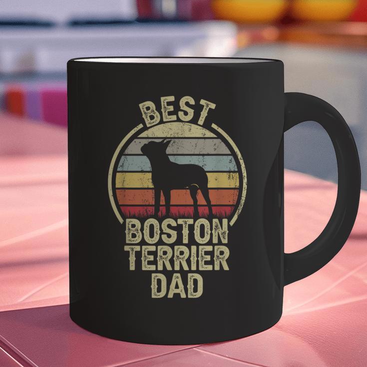 Best Dog Father Dad Vintage Boston Terrier For Men Women Graphic Print Coffee Mug, Boston Terrier Dad Mugs, gift for family, gift for coworker