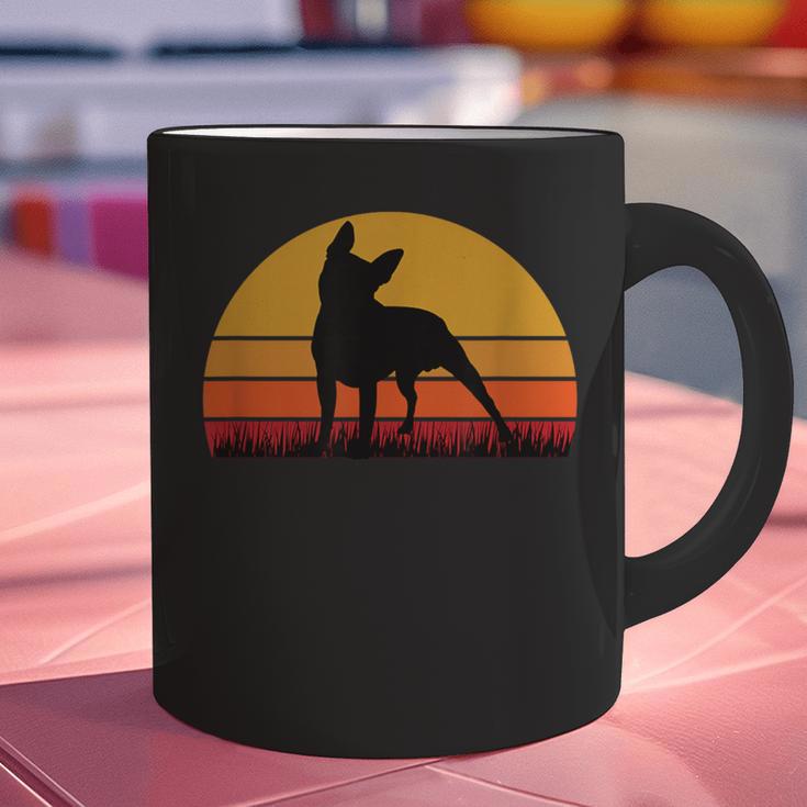 Boston Terrier Bostie Sunset Retro Dog Pet Mom Dad Graphic Print Coffee Mug, Boston Terrier Dad Mugs, Boston Terrier Mom Mugs, gift for family, gift for coworker