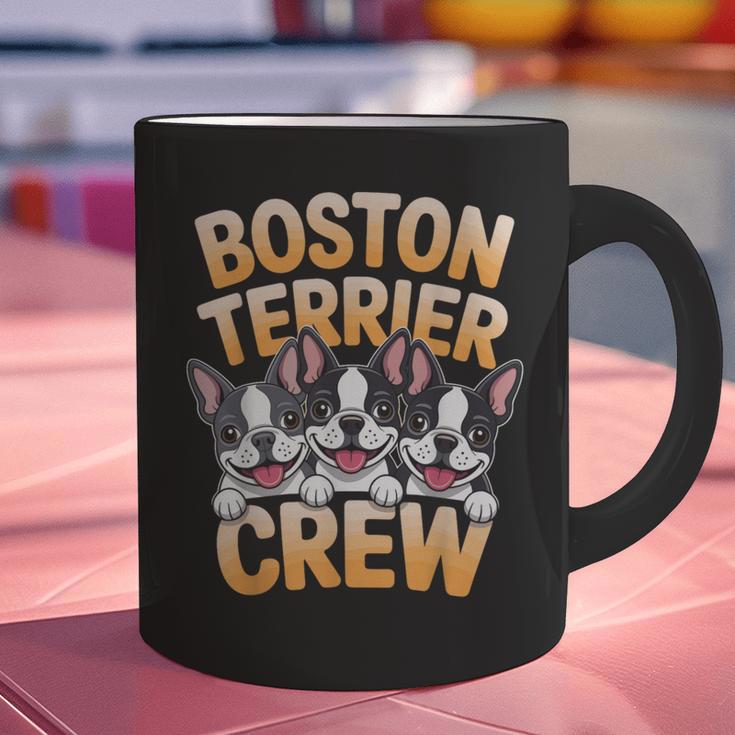 Boston Terrier Crew Cartoon For Dog Owner Pet Boston Terrier Graphic Print Coffee Mug, gift for family, gift for coworker
