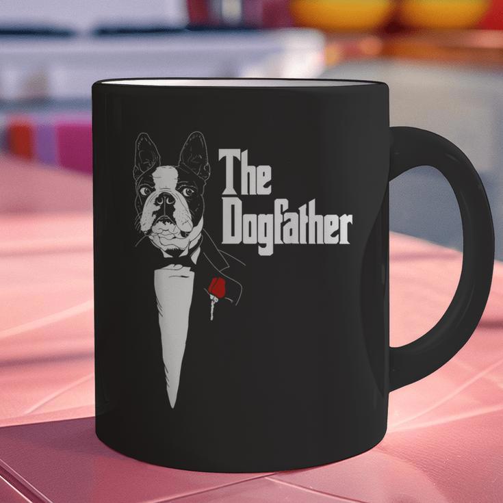 Boston Terrier Dad The DogFather Shirt Boston Terrier Graphic Print Coffee Mug, Boston Terrier Dad Mugs, gift for family, gift for coworker