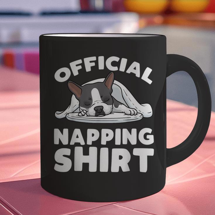 Boston Terrier Dog Official Sleeping Shirt Men Women Kids Graphic Print Coffee Mug, gift for family, gift for coworker