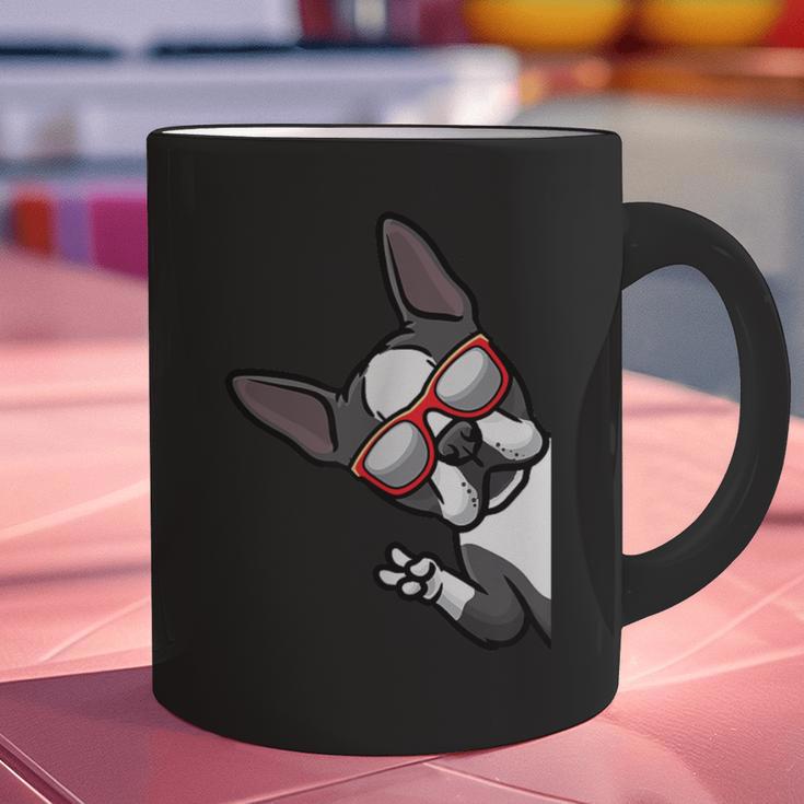 Boston Terrier Dog From Side Boston Bull Graphic Print Coffee Mug, gift for family, gift for coworker