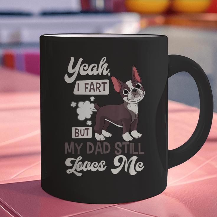 Boston Terrier Fart American Gentleman Non-Sporting Dog Graphic Print Coffee Mug, American Boston Terrier Mugs, gift for family, gift for coworker