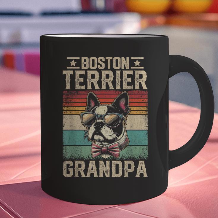 Boston Terrier Grandpa Dog Lover Father's Day Graphic Print Coffee Mug, gift for family, gift for coworker
