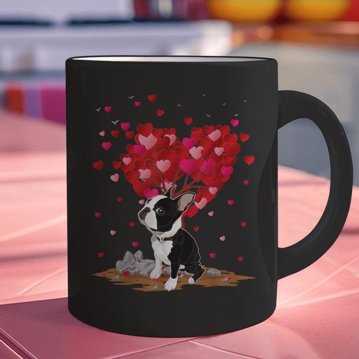 Boston Terrier Lover Heart Shape Boston Terrier Valentine Graphic Print Coffee Mug, gift for family, gift for coworker
