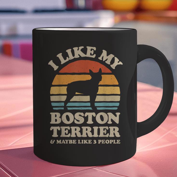 I Like My Boston Terrier And Maybe Like 3 People Dog Lover Graphic Print Coffee Mug, gift for family, gift for coworker