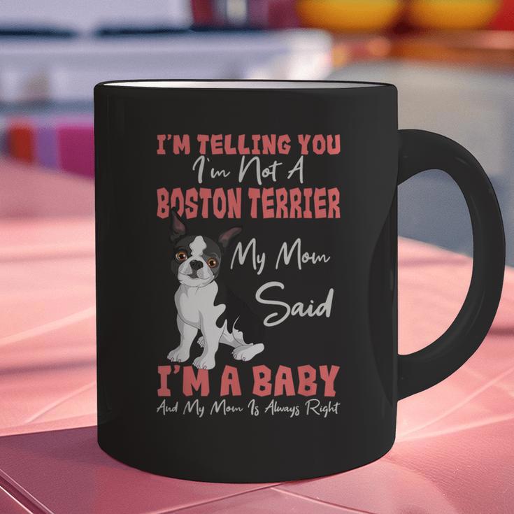 Boston Terrier Mom American Gentleman Dog Lover Mother's Day Graphic Print Coffee Mug, American Boston Terrier Mugs, Boston Terrier Mom Mugs, gift for family, gift for coworker