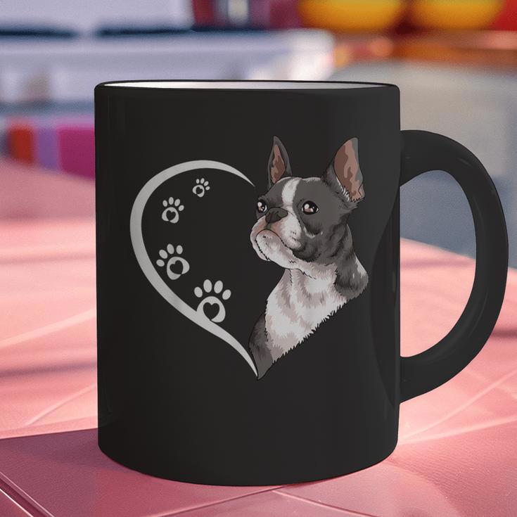 Boston Terrier Shirts For Women Girls Kids Heart Cute Graphic Print Coffee Mug, gift for family, gift for coworker