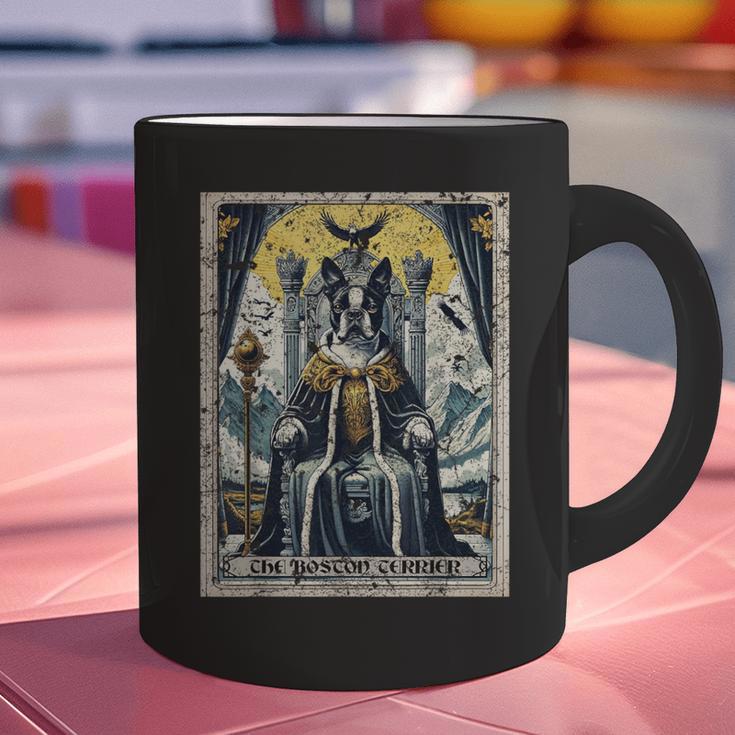 Boston Terrier Tarot Card Dog Graphic Print Coffee Mug, Boston Terrier Tarot Mugs, gift for family, gift for coworker
