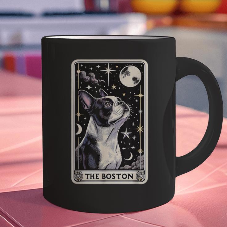 Boston Terrier Tarot Card Star With The Moon Men Women Kids Graphic Print Coffee Mug, Boston Terrier Tarot Mugs, gift for family, gift for coworker