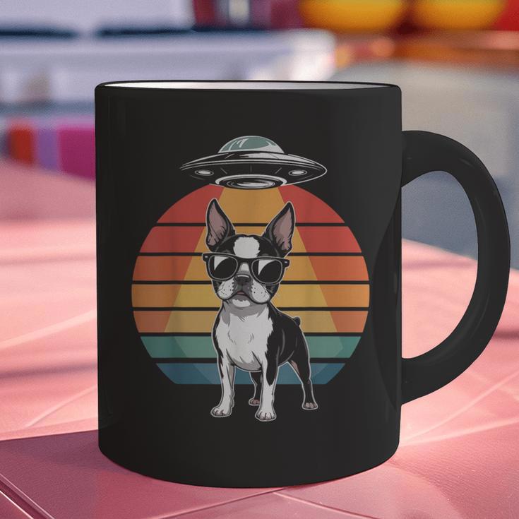 Boston Terrier UFO Alien Boston Terrier Dog Mom Dad Graphic Print Coffee Mug, Boston Terrier Dad Mugs, Boston Terrier Mom Mugs, gift for family, gift for coworker