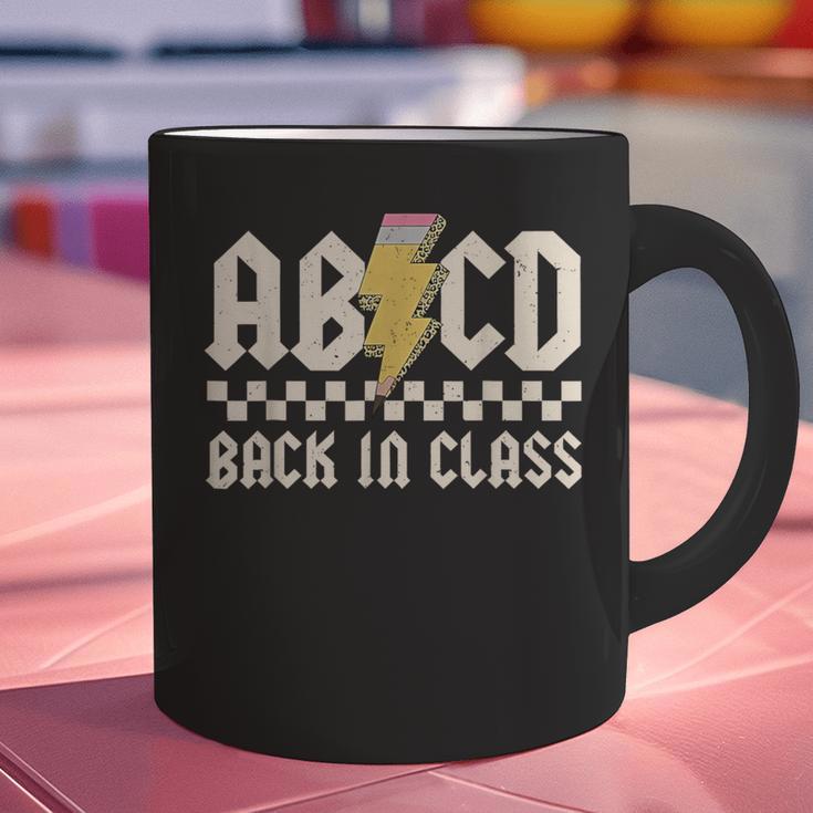 Boys Girls Teachers Rock Back To School ABCD Back In Class Graphic Print Coffee Mug, gift for family, gift for coworker Boys Girls Teachers Rock Back To School ABCD Back In Class Graphic Print Coffee Mug, gift for family, gift for coworker