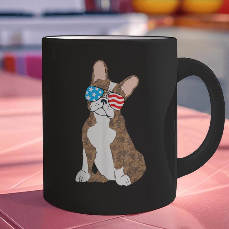 Brindle Boston Terrier Dog Patriotic Shirt USA Flag Graphic Print Coffee Mug, Patriotic Boston Terrier Mugs, gift for family, gift for coworker