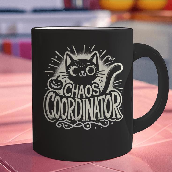 Cat Chaos Coordinator For Women Mom Halloween Teacher Graphic Print Coffee Mug, gift for family, gift for coworker