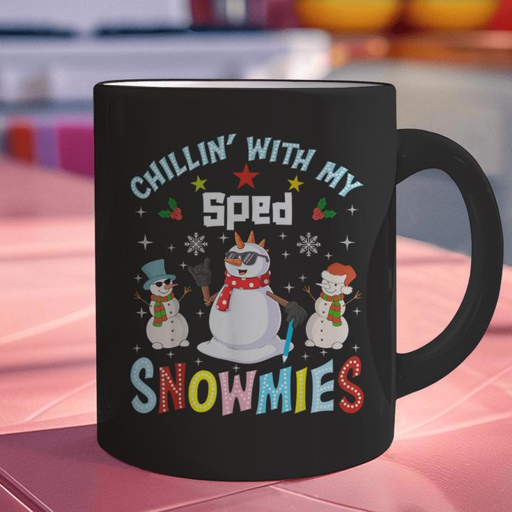 Chillin With My Sped Snowmies Teacher Student Christmas Graphic Print Coffee Mug, gift for family, gift for coworker Chillin With My Sped Snowmies Teacher Student Christmas Graphic Print Coffee Mug, gift for family, gift for coworker