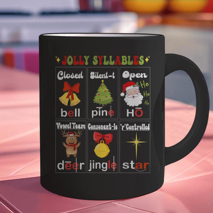 Christmas Reading Teacher Syllable Types Reading Teacher Graphic Print Coffee Mug, gift for family, gift for coworker
