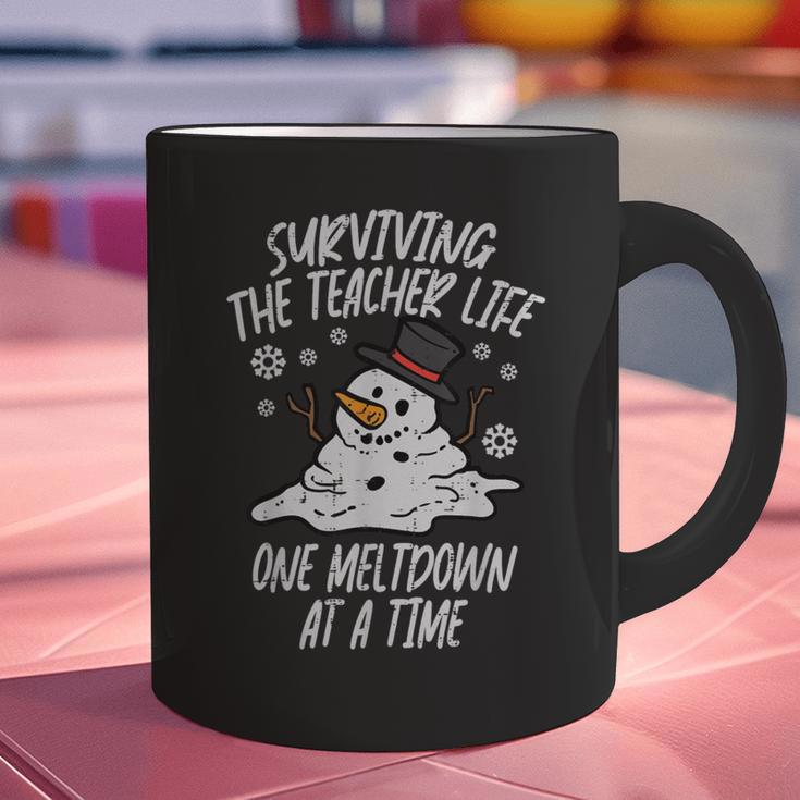 Christmas Surviving Teacher Life Meltdown Xmas Women Men Graphic Print Coffee Mug, gift for family, gift for coworker Christmas Surviving Teacher Life Meltdown Xmas Women Men Graphic Print Coffee Mug, gift for family, gift for coworker