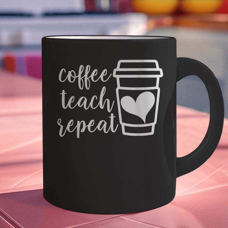 Coffee Teach Repeat Women's Misses Plus Size Teacher Graphic Print Coffee Mug, gift for family, gift for coworker Coffee Teach Repeat Women's Misses Plus Size Teacher Graphic Print Coffee Mug, gift for family, gift for coworker